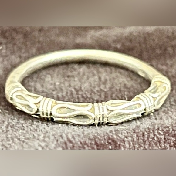 Sterling Silver Knotted Rope Women's Ring Stamped 925 Knot Design Bali Balinese - Picture 4 of 15